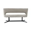 Label51 Eetkamerbank Saint Tropez 150 | Naturel Royal Boucle | Zwart Metaal