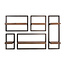 WoonStijl Wandschap Carve set van 5