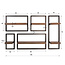 WoonStijl Wandschap Carve set van 5