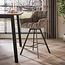 WoonStijl Barstoel raster draaibaar Rich Taupe - Bruin frame