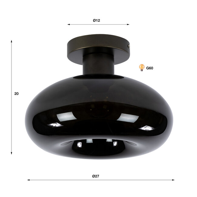 WoonStijl Plafondlamp Soll Sienna bruin