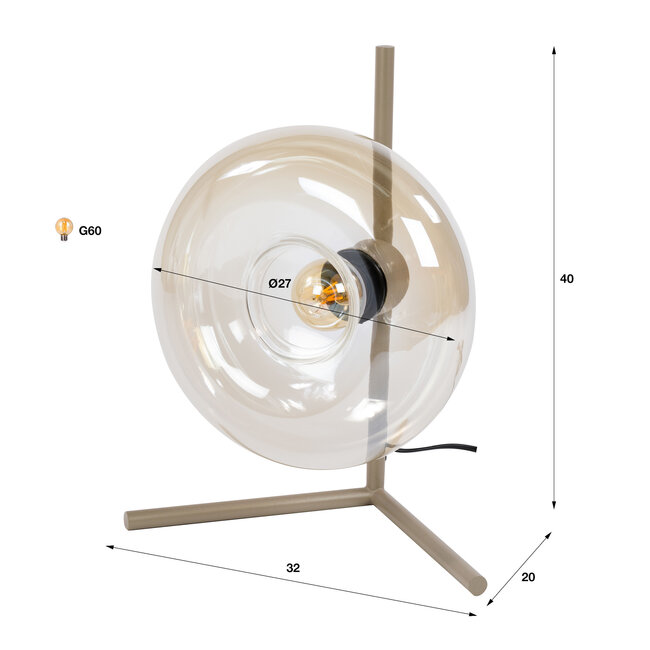 WoonStijl Tafellamp Soll Beige