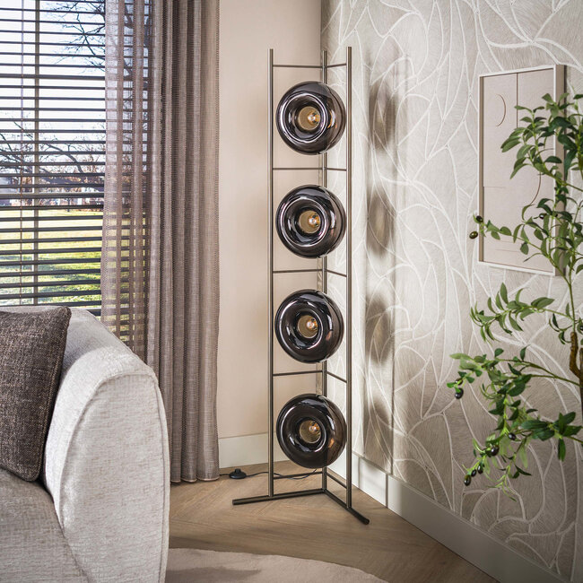 WoonStijl Vloerlamp Soll 4-lichts Sienna bruin