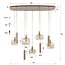 WoonStijl Hanglamp Serene 5+4-lichts Beige