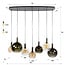 WoonStijl Hanglamp Moka 4+3-lichts Multi bruin
