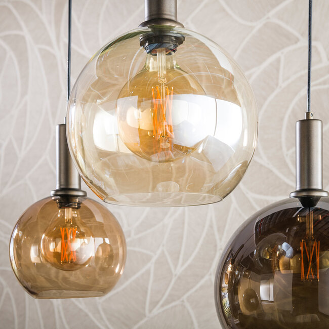 WoonStijl Hanglamp Moka 4+3-lichts Multi bruin