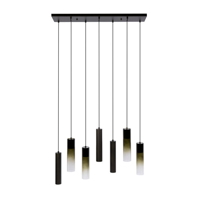 WoonStijl Hanglamp Lungo 4+3-lichts Sienna bruin