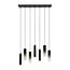 WoonStijl Hanglamp Lungo 4+3-lichts Sienna bruin