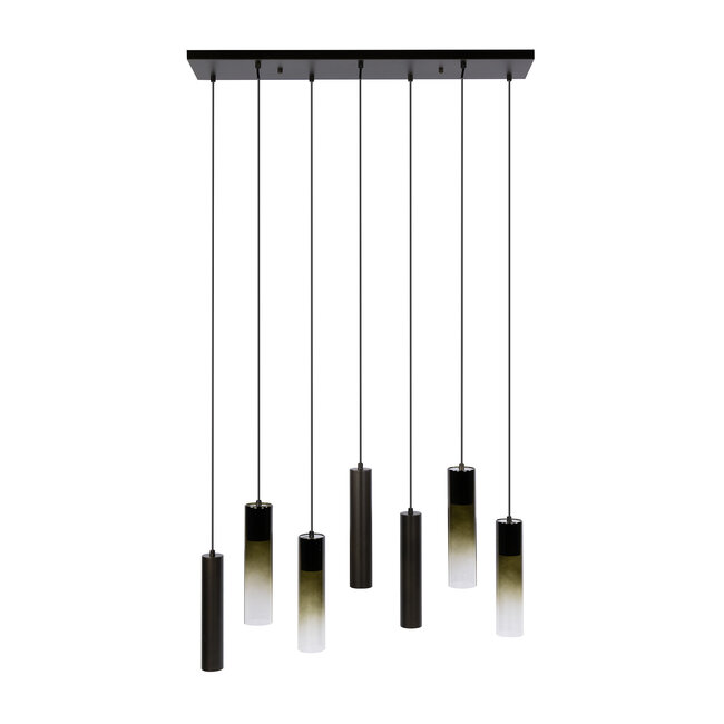 WoonStijl Hanglamp Lungo 4+3-lichts Sienna bruin