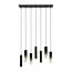 WoonStijl Hanglamp Lungo 4+3-lichts Sienna bruin