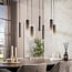 WoonStijl Hanglamp Lungo 4+3-lichts Sienna bruin
