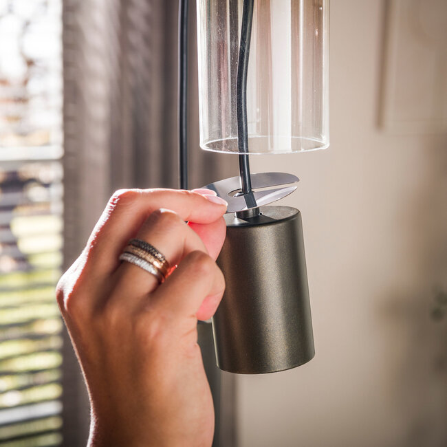 WoonStijl Hanglamp Lungo 4+3-lichts Sienna bruin