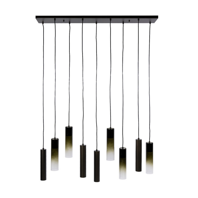 WoonStijl Hanglamp Lungo 5+4-lichts Sienna bruin