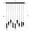 WoonStijl Hanglamp Lungo 5+4-lichts Sienna bruin