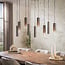 WoonStijl Hanglamp Lungo 5+4-lichts Sienna bruin