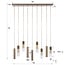WoonStijl Hanglamp Lungo 5+4-lichts beige