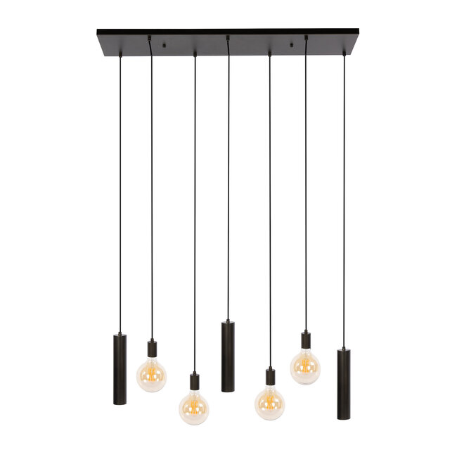 WoonStijl Hanglamp Senso 4+3-lichts Sienna bruin