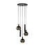 WoonStijl Hanglamp Sfera Tricolore getrapt 5-lichts Sienna bruin