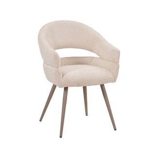 Label51 Eetkamerstoel Pia | Naturel Superb | Taupe Metaal
