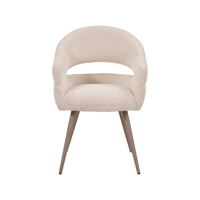 Label51 Eetkamerstoel Pia | Naturel Superb | Taupe Metaal