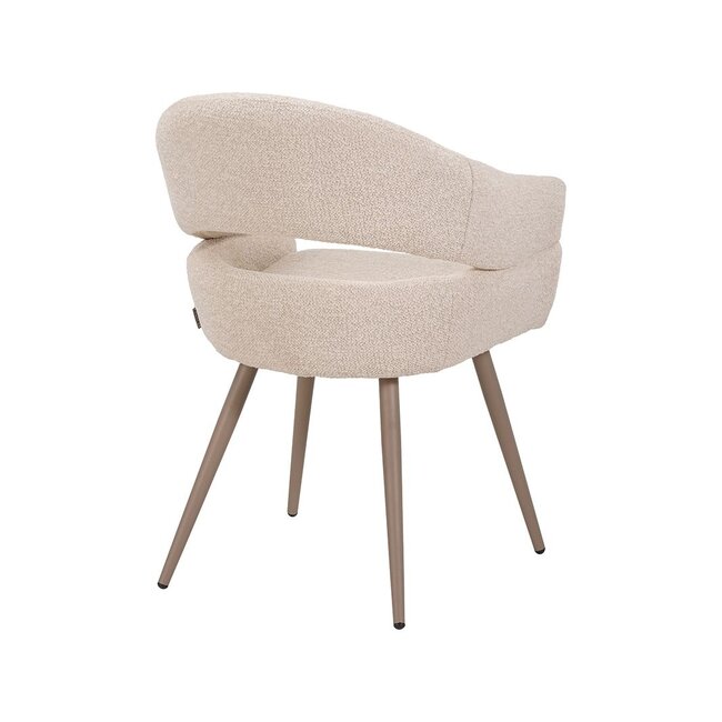 Label51 Eetkamerstoel Pia | Naturel Superb | Taupe Metaal