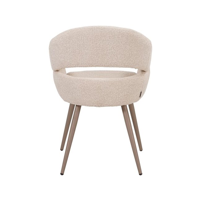 Label51 Eetkamerstoel Pia | Naturel Superb | Taupe Metaal