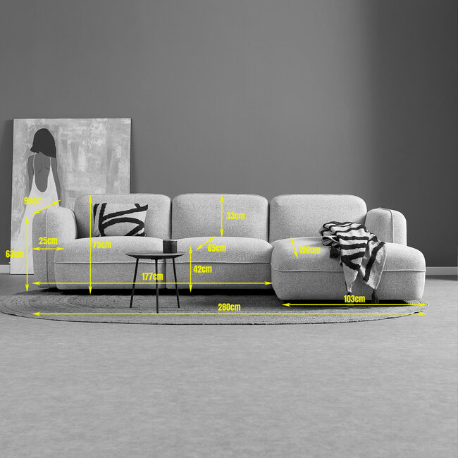 Pepp DROP met chaise longue links - Serenity 03