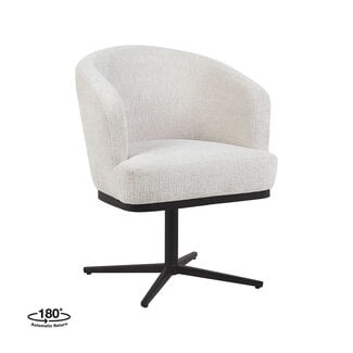 Label51 Eetkamerstoel Cannes - Naturel Tresor - Zwart Metalen Frame