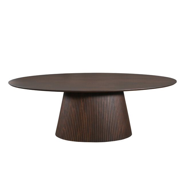 Starfurn Ovale eettafel Solana Bruin Mangohout 240 cm