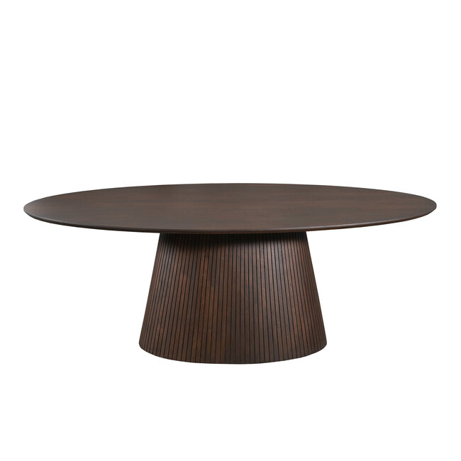 Starfurn Ovale eettafel Solana Bruin Mangohout 210 cm