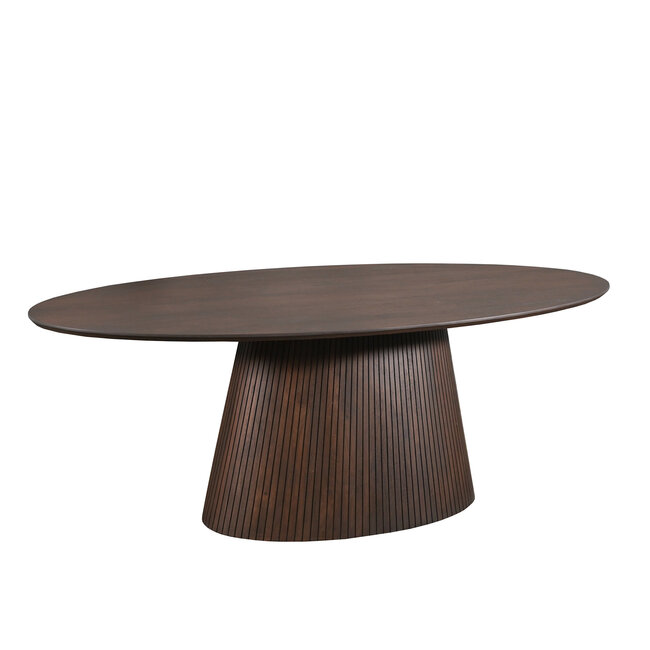 Starfurn Ovale eettafel Solana Bruin Mangohout 210 cm