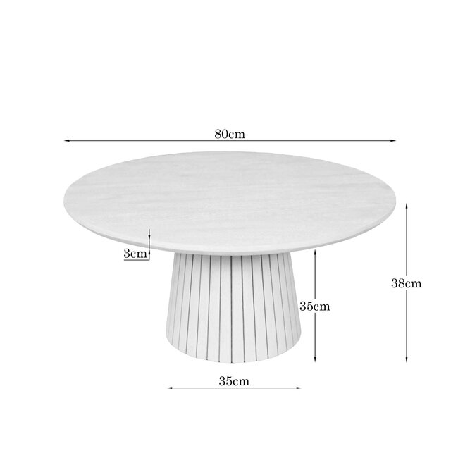 Starfurn Salontafel Solana Bruin Mangohout 80 cm