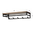 WoonStijl Kapstok Custom roede en hoedenplank 5 haken acacia bruin
