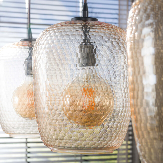 WoonStijl Hanglamp Python 3-lichts Amber glas