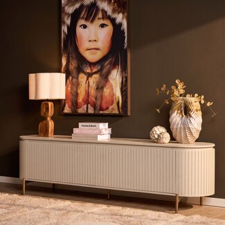 Starfurn Tv meubel Solana Zand Mangohout 210 cm