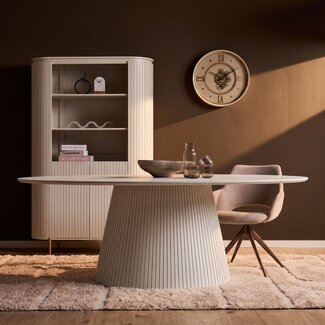 Starfurn Ovale eettafel Solana Zand Mangohout 240 cm
