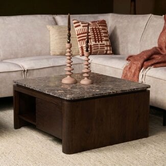 Starfurn Vierkante Salontafel Dallas Bruin Mangohout 80 cm