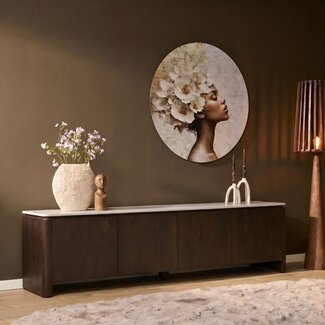 Starfurn Tv meubel Dallas Bruin Mangohout 210 cm