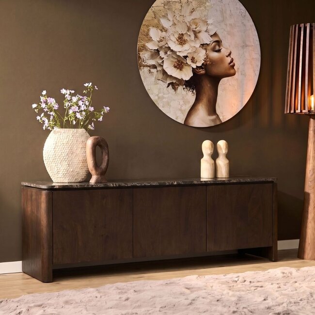 Starfurn Tv meubel Dallas Bruin Mangohout 165 cm