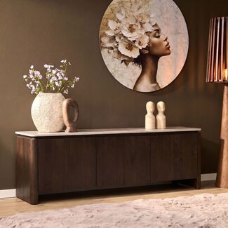 Starfurn Tv meubel Dallas Bruin Mangohout 165 cm