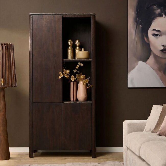 Starfurn Vakkenkast Dallas Bruin Mangohout 90 cm