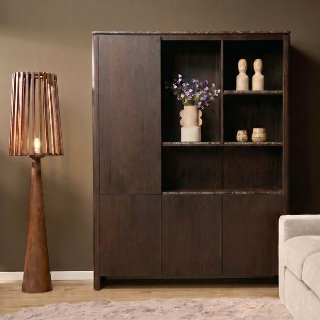 Starfurn Vakkenkast XL Dallas Bruin Mangohout 160 cm