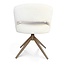 Starfurn Eetkamerstoel Demi | Off White | Poot Bronze | Met armleuning