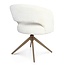 Starfurn Eetkamerstoel Demi | Off White | Poot Bronze | Met armleuning