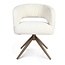 Starfurn Eetkamerstoel Demi | Off White | Poot Bronze | Met armleuning