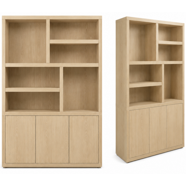Nijwie Boekenkast Tampere 160 cm Naturel eiken