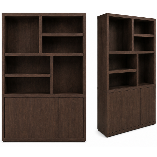 Nijwie Boekenkast Tampere 160 cm Dark Chocolate eiken