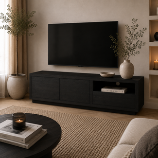 Nijwie TV meubel Tampere 150 cm - Intens zwart