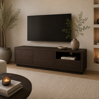 Nijwie TV meubel Tampere 150 cm - Dark Chocolate