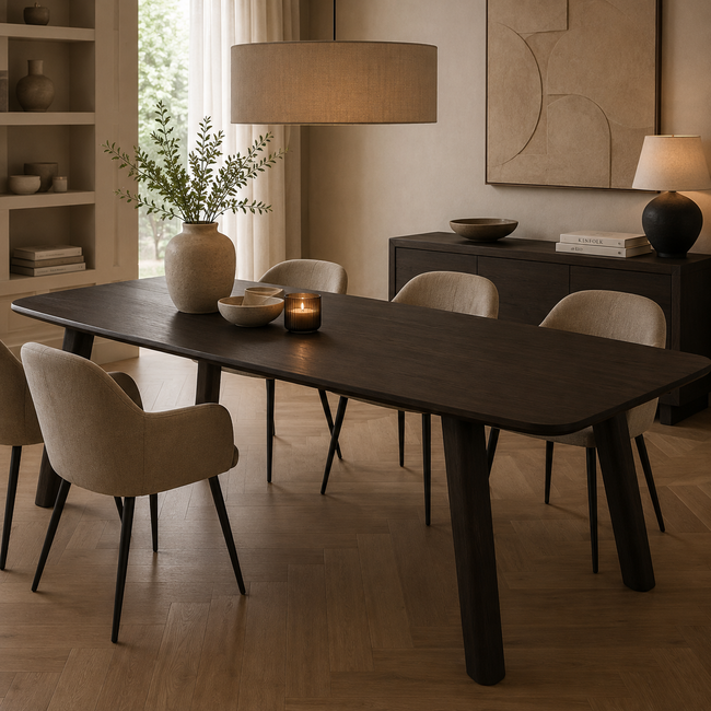 Nijwie Eetkamertafel Salo 220 - Dark Chocolate